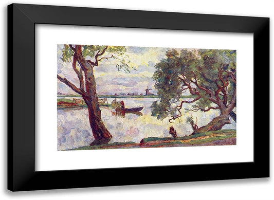 At Lake Ilmen 24x18 Black Modern Wood Framed Art Print Poster by Konchalovsky, Piotr