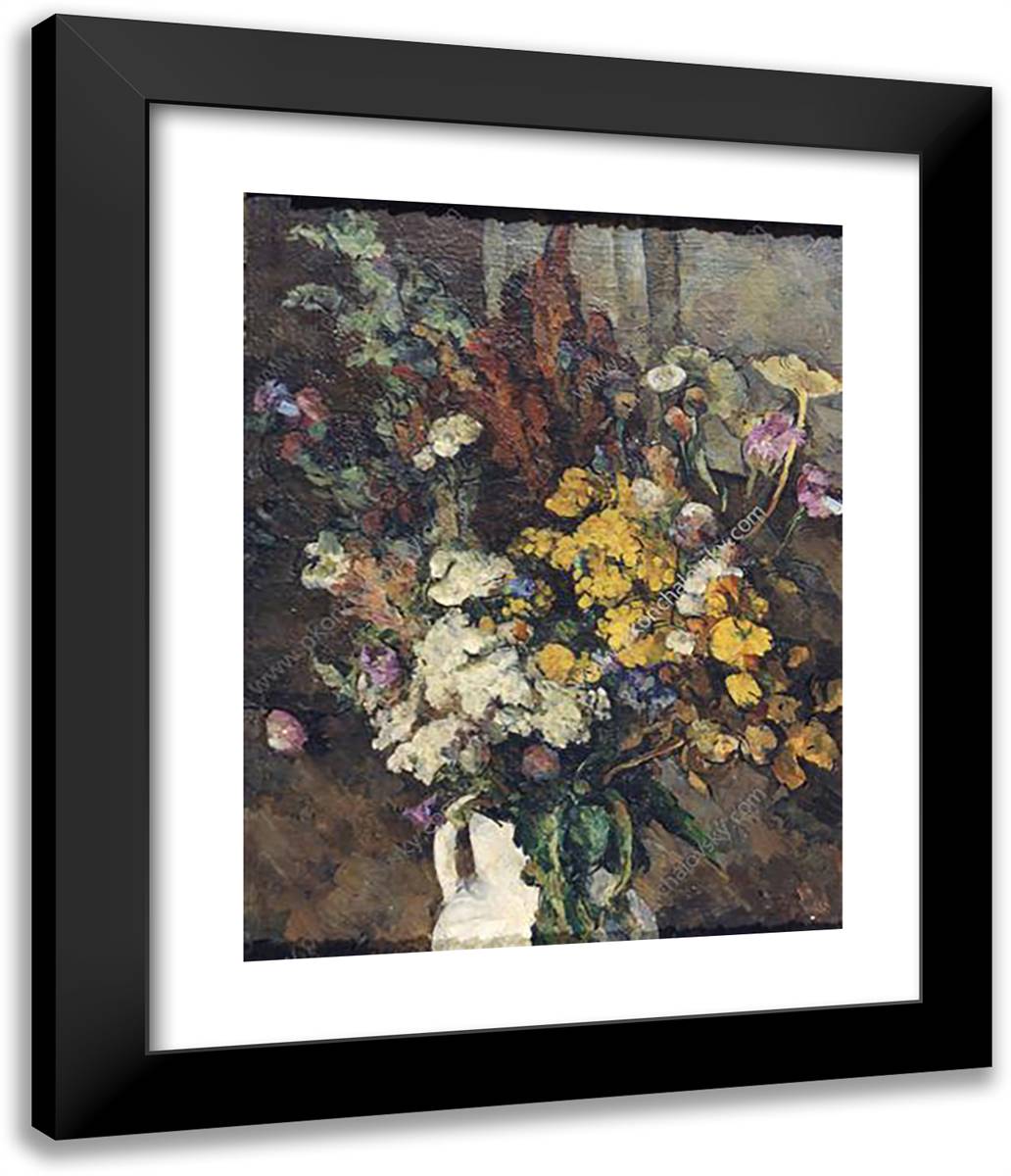 Autumn Bouquet 20x24 Black Modern Wood Framed Art Print Poster by Konchalovsky, Piotr