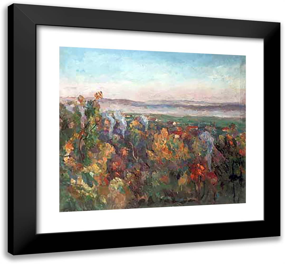 Autumn Landscape 22x20 Black Modern Wood Framed Art Print Poster by Konchalovsky, Piotr