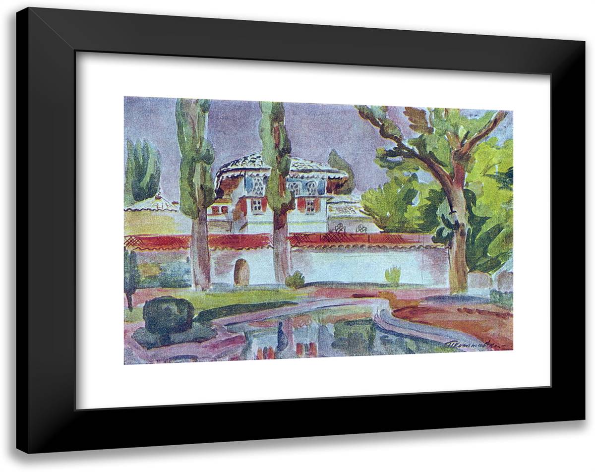 Bakhchisarai. Khan's Palace. 24x19 Black Modern Wood Framed Art Print Poster by Konchalovsky, Piotr