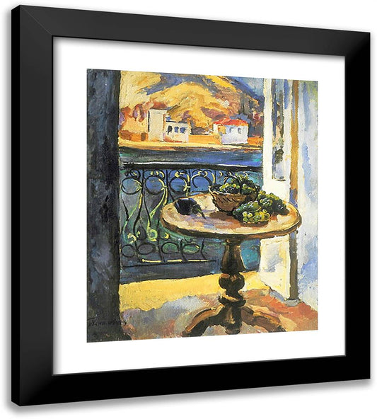 Balaklava. the Balcony. 20x22 Black Modern Wood Framed Art Print Poster by Konchalovsky, Piotr