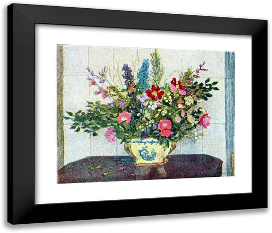 Bouquet 23x20 Black Modern Wood Framed Art Print Poster by Konchalovsky, Piotr