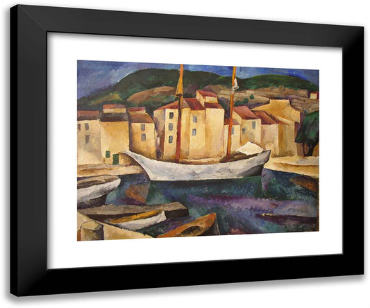 Cassis. Boats. 24x20 Black Modern Wood Framed Art Print Poster by Konchalovsky, Piotr