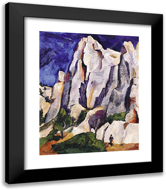 Cassis. Cliffs. 20x23 Black Modern Wood Framed Art Print Poster by Konchalovsky, Piotr