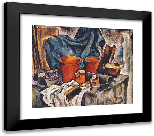 Chest and Pottery 23x20 Black Modern Wood Framed Art Print Poster by Konchalovsky, Piotr