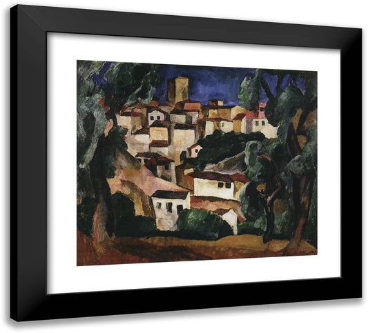 City 22x20 Black Modern Wood Framed Art Print Poster by Konchalovsky, Piotr