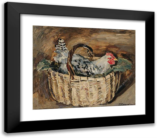 Cock in a Basket 23x20 Black Modern Wood Framed Art Print Poster by Konchalovsky, Piotr