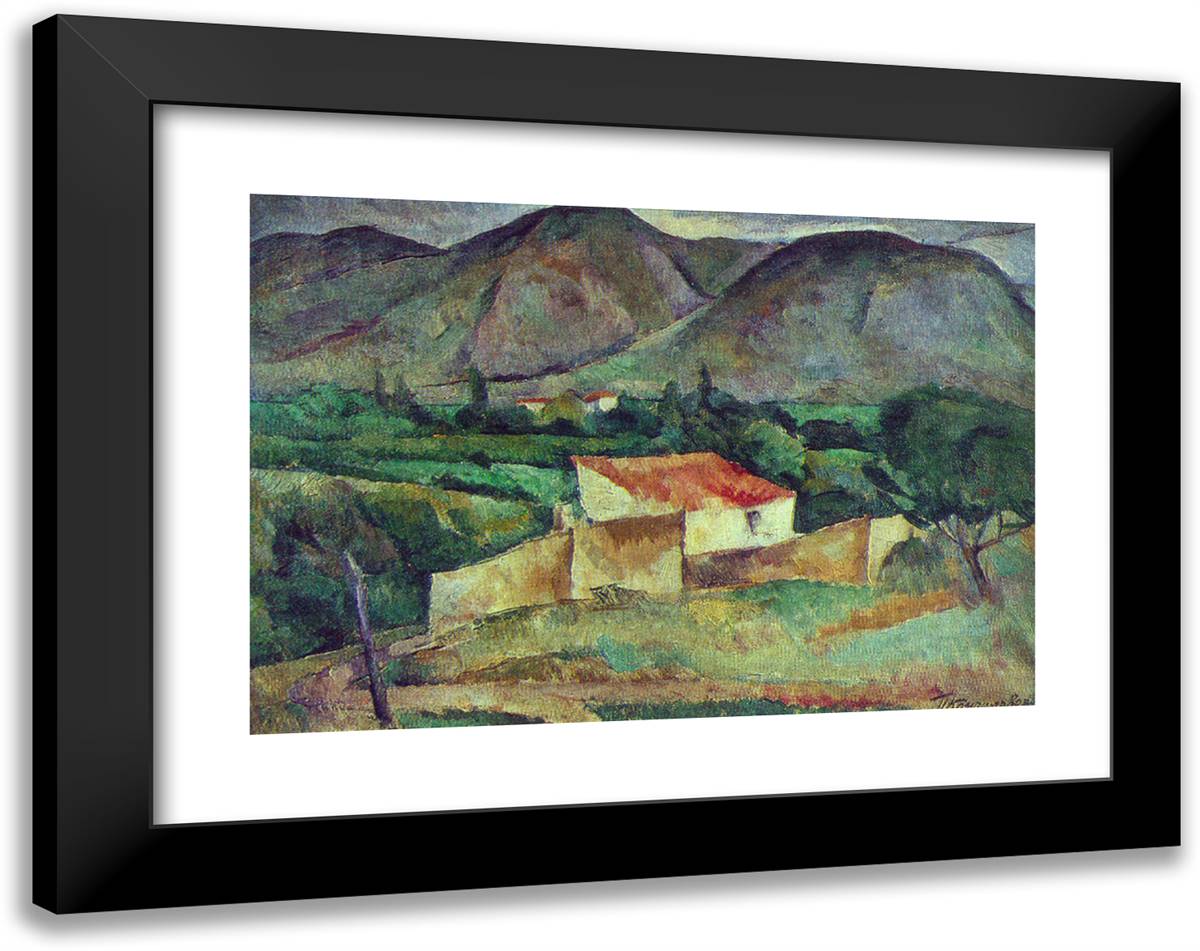 Crimea 24x19 Black Modern Wood Framed Art Print Poster by Konchalovsky, Piotr