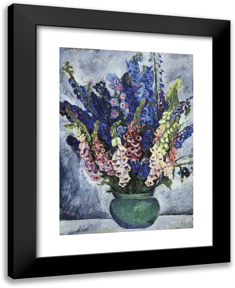 Digitalis 19x24 Black Modern Wood Framed Art Print Poster by Konchalovsky, Piotr