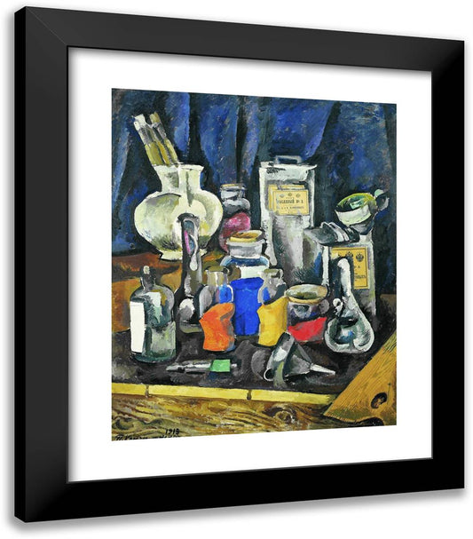 Dry Paints 20x23 Black Modern Wood Framed Art Print Poster by Konchalovsky, Piotr