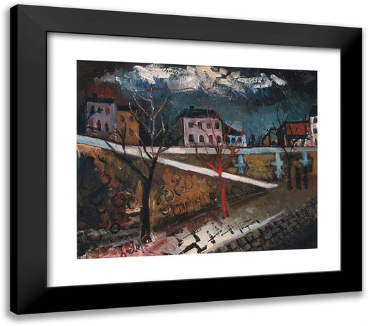 Evening on the Pier 23x20 Black Modern Wood Framed Art Print Poster by Konchalovsky, Piotr