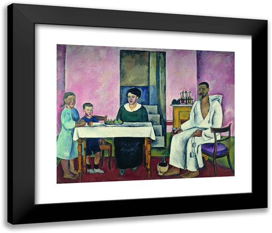 Family Portrait (Siena) 23x20 Black Modern Wood Framed Art Print Poster by Konchalovsky, Piotr