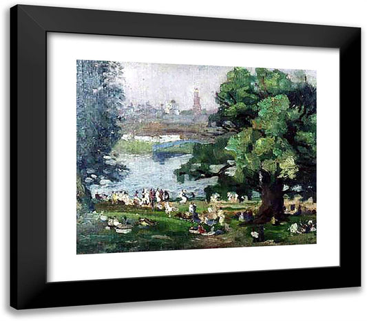 Festivities. Zagorsk. 23x20 Black Modern Wood Framed Art Print Poster by Konchalovsky, Piotr