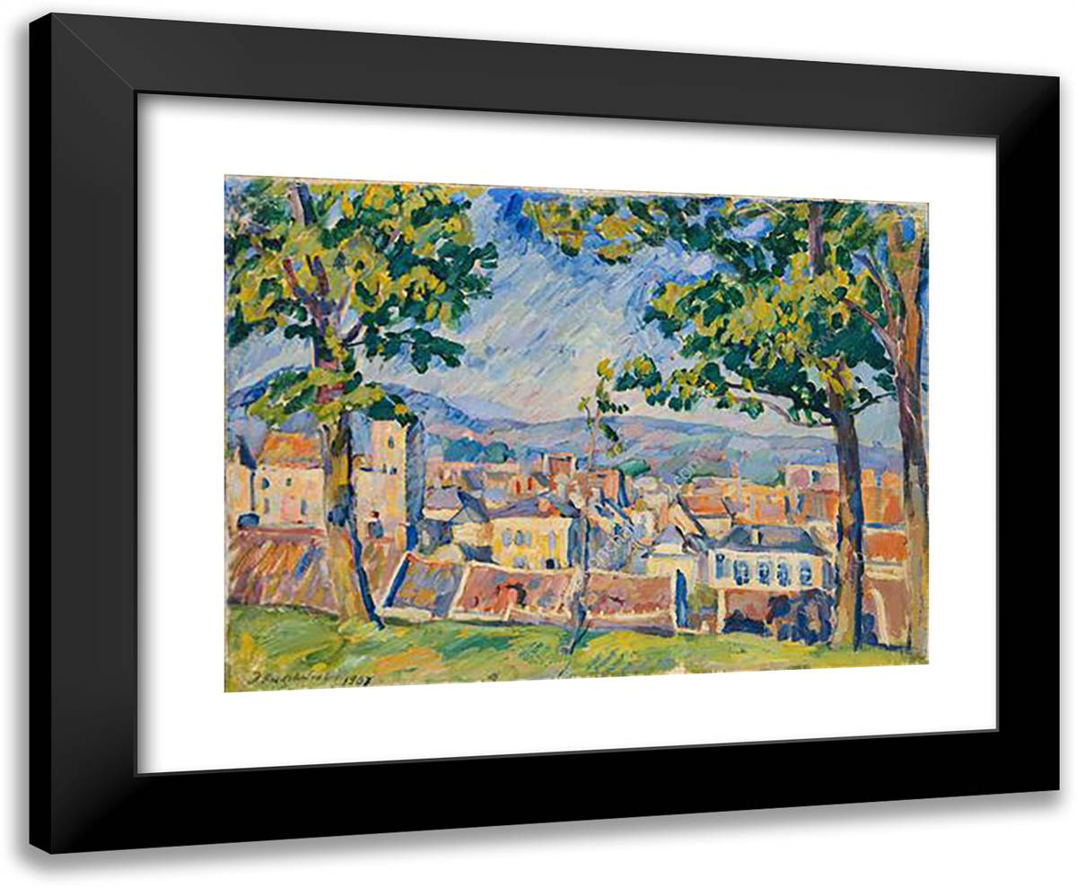 France. Nemours. 24x20 Black Modern Wood Framed Art Print Poster by Konchalovsky, Piotr