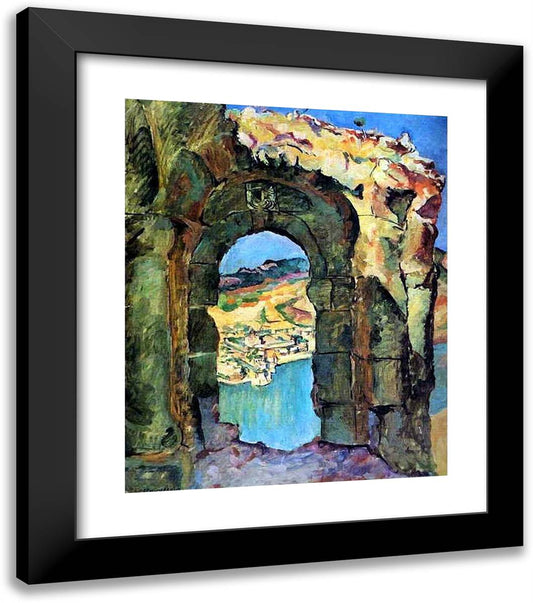 From the Ruins of the Mtsyri 20x23 Black Modern Wood Framed Art Print Poster by Konchalovsky, Piotr