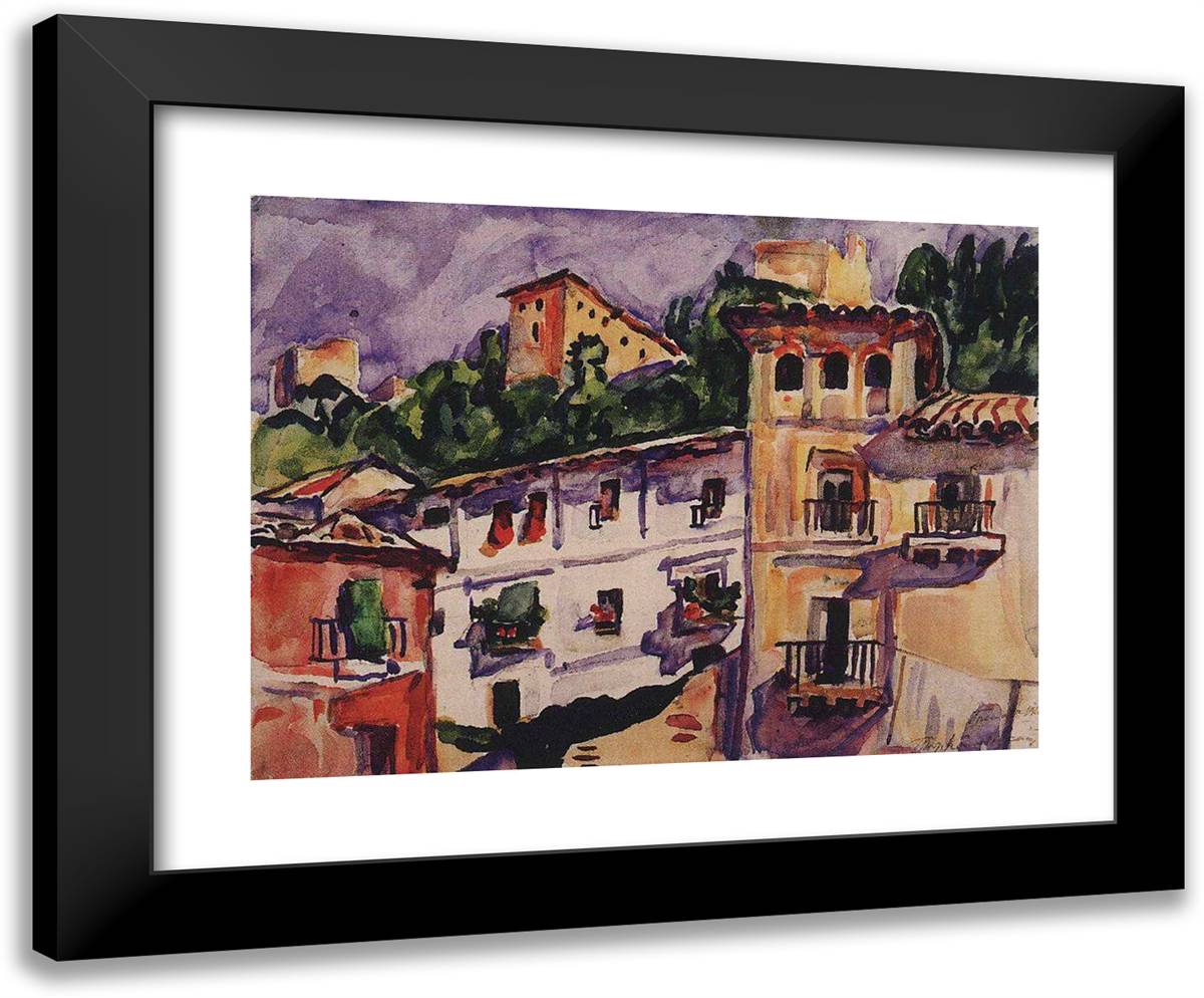 Grenada 24x20 Black Modern Wood Framed Art Print Poster by Konchalovsky, Piotr