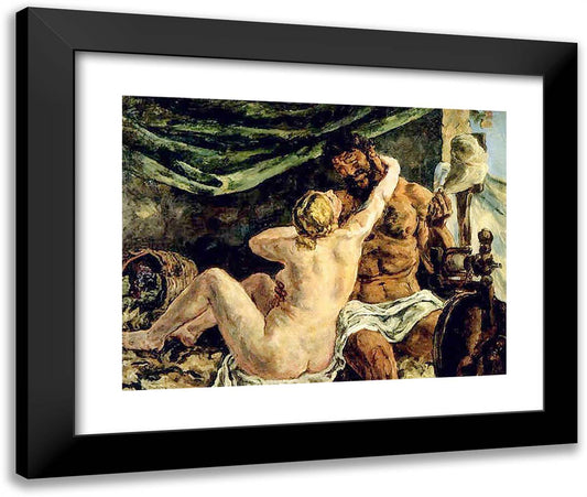 Hercules and Omphale 24x20 Black Modern Wood Framed Art Print Poster by Konchalovsky, Piotr