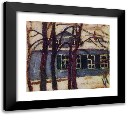 House in Abramtsevo 22x20 Black Modern Wood Framed Art Print Poster by Konchalovsky, Piotr