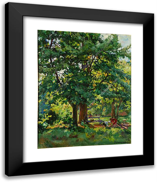 In the Park 20x24 Black Modern Wood Framed Art Print Poster by Konchalovsky, Piotr