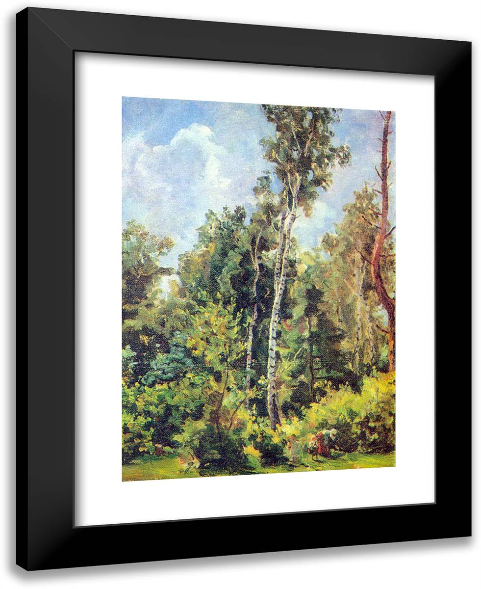 In the Woods 19x24 Black Modern Wood Framed Art Print Poster by Konchalovsky, Piotr