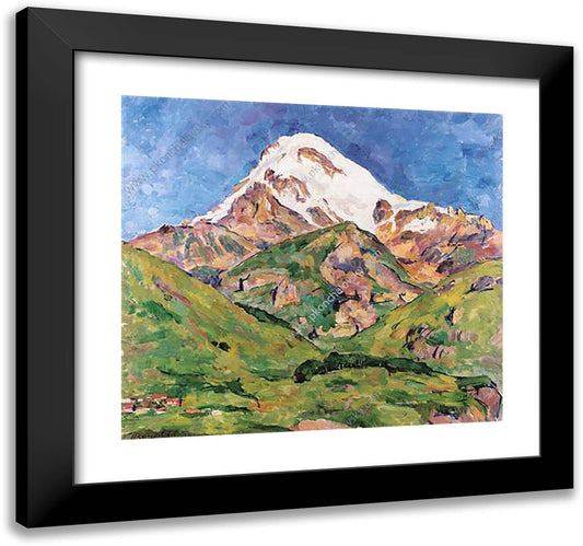 Kazbek 21x20 Black Modern Wood Framed Art Print Poster by Konchalovsky, Piotr