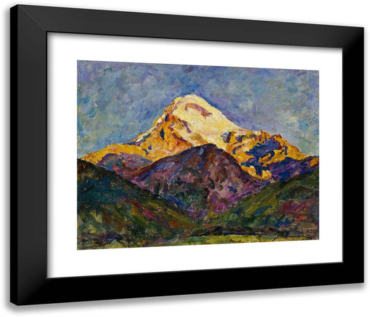 Kazbek. Early Morning (500 Am). 23x20 Black Modern Wood Framed Art Print Poster by Konchalovsky, Piotr