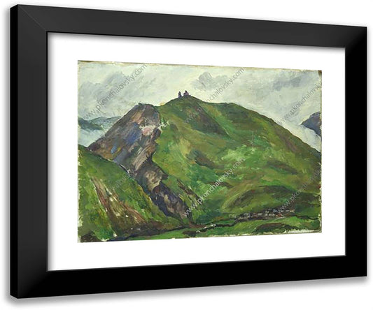 Kazbek. Gergeti. 24x20 Black Modern Wood Framed Art Print Poster by Konchalovsky, Piotr