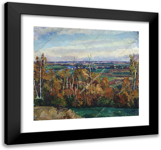 Krylatskoye. Autumn. 21x20 Black Modern Wood Framed Art Print Poster by Konchalovsky, Piotr