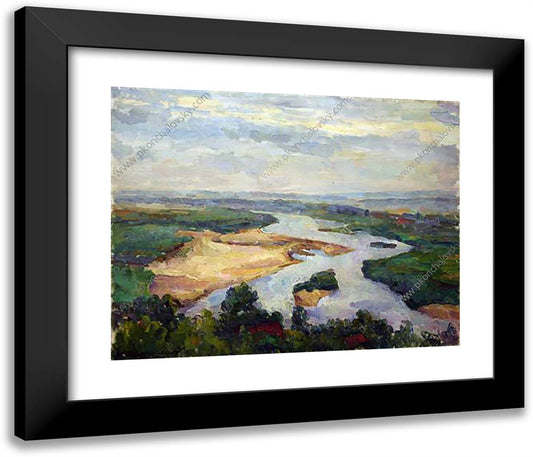 Krylatskoye. Mist. 23x20 Black Modern Wood Framed Art Print Poster by Konchalovsky, Piotr