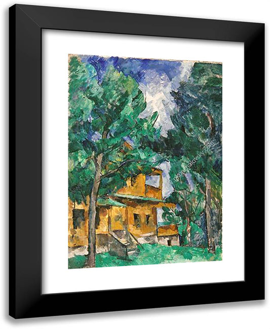 Kuntsevo. Yellow Cottage. 19x24 Black Modern Wood Framed Art Print Poster by Konchalovsky, Piotr