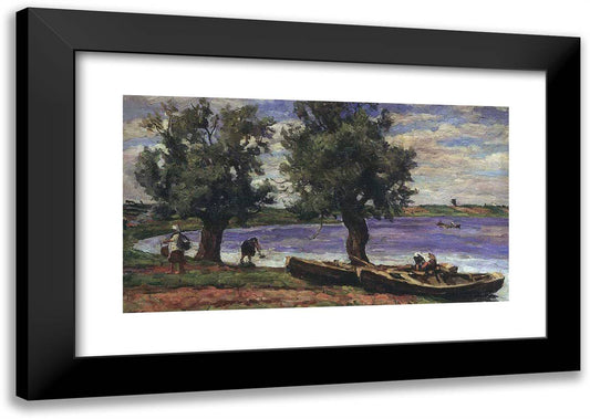 Lake Ilmen 24x17 Black Modern Wood Framed Art Print Poster by Konchalovsky, Piotr