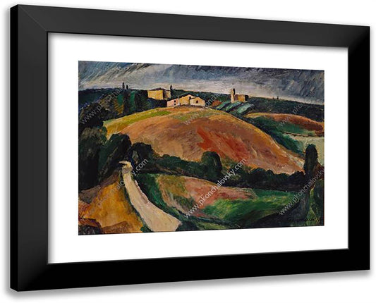 Landscape at Siena 24x19 Black Modern Wood Framed Art Print Poster by Konchalovsky, Piotr