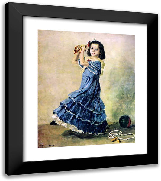 Margot Is Dancing 20x23 Black Modern Wood Framed Art Print Poster by Konchalovsky, Piotr