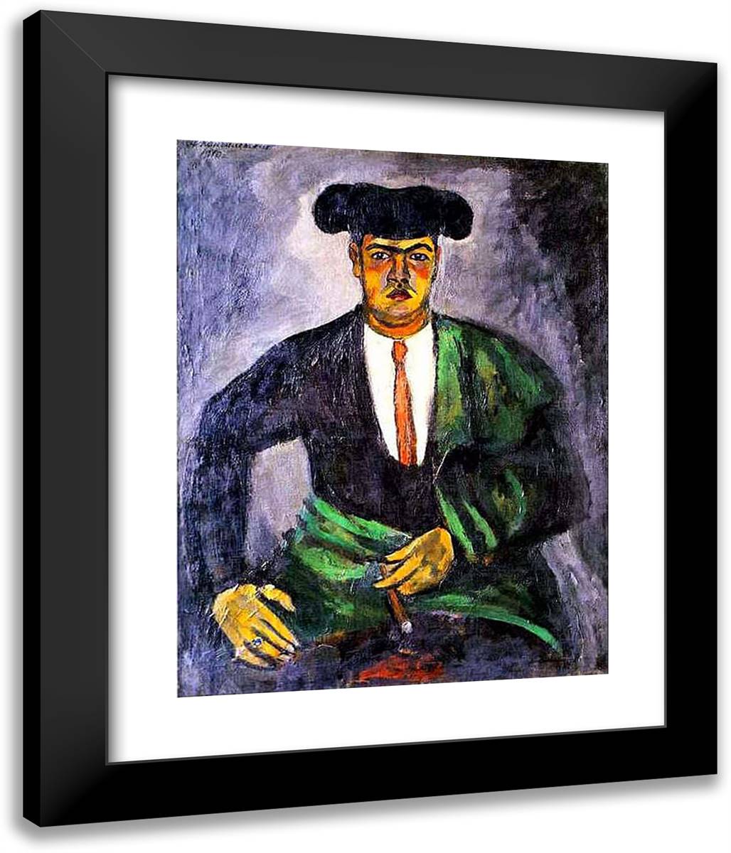 Matador Manuel Gartha 20x24 Black Modern Wood Framed Art Print Poster by Konchalovsky, Piotr