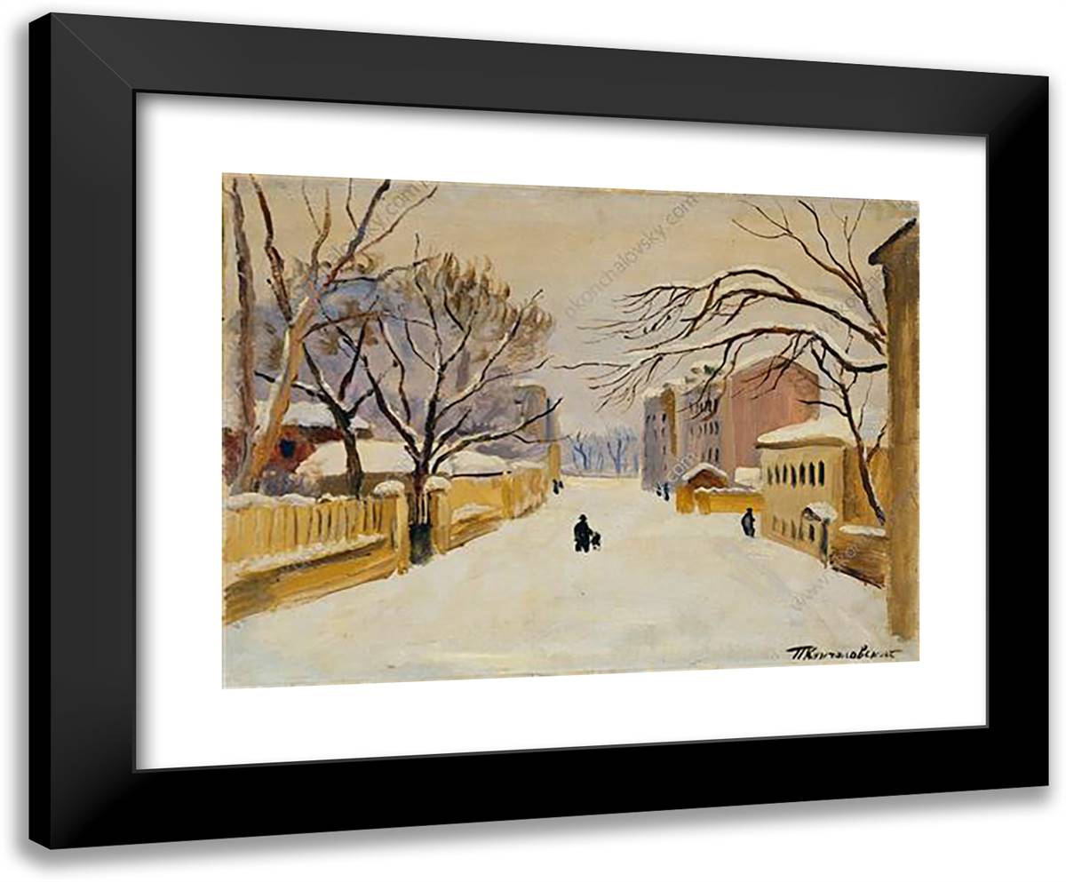 Moscow. Spiridonovka. 24x20 Black Modern Wood Framed Art Print Poster by Konchalovsky, Piotr