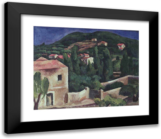 Mount Cassis 23x20 Black Modern Wood Framed Art Print Poster by Konchalovsky, Piotr