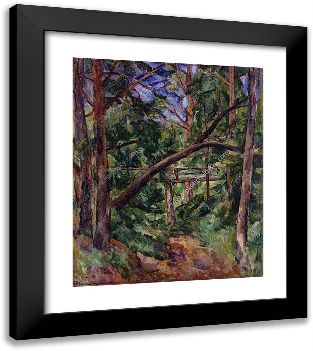 Nara 20x23 Black Modern Wood Framed Art Print Poster by Konchalovsky, Piotr