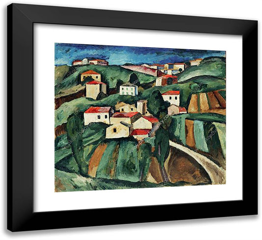 Near Siena 22x20 Black Modern Wood Framed Art Print Poster by Konchalovsky, Piotr