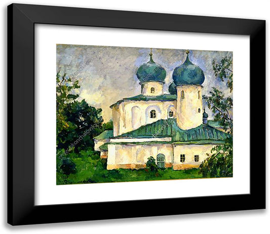 Novgorod. Anthony the Roman. 23x20 Black Modern Wood Framed Art Print Poster by Konchalovsky, Piotr