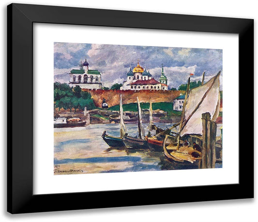 Novgorod. Detinets. 23x20 Black Modern Wood Framed Art Print Poster by Konchalovsky, Piotr