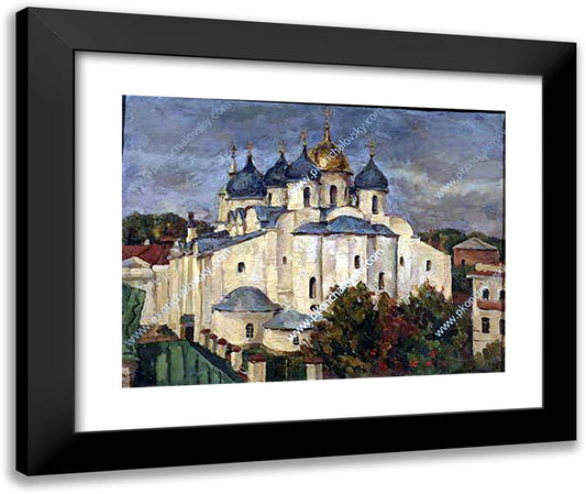 Novgorod. Sophia. 24x20 Black Modern Wood Framed Art Print Poster by Konchalovsky, Piotr