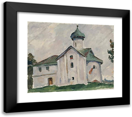 Novgorod. the Church. 22x20 Black Modern Wood Framed Art Print Poster by Konchalovsky, Piotr