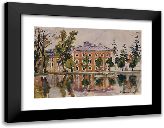 Peterhof Palace 24x19 Black Modern Wood Framed Art Print Poster by Konchalovsky, Piotr