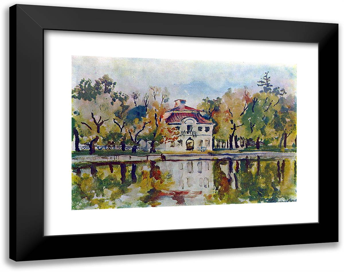 Peterhof. Marley. 24x19 Black Modern Wood Framed Art Print Poster by Konchalovsky, Piotr