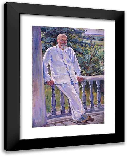 Portrait of a Doctor Maxim Petrovich Konchalovsky 19x24 Black Modern Wood Framed Art Print Poster by Konchalovsky, Piotr