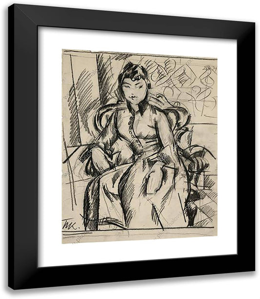 Portrait of A. E. Goncz 20x23 Black Modern Wood Framed Art Print Poster by Konchalovsky, Piotr