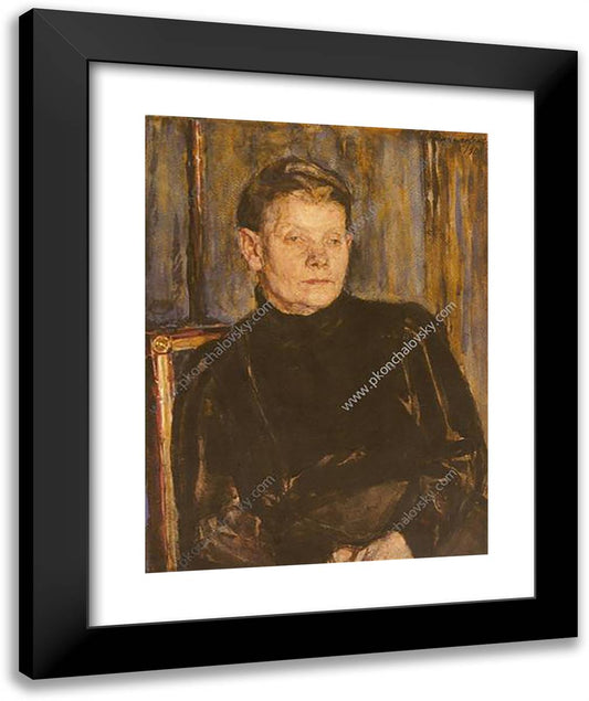 Portrait of Akulina Maximovna Kopaneva 20x24 Black Modern Wood Framed Art Print Poster by Konchalovsky, Piotr