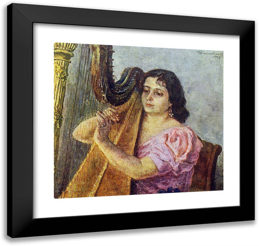 Portrait of the Actress Vera Georgievna Dulova 21x20 Black Modern Wood Framed Art Print Poster by Konchalovsky, Piotr