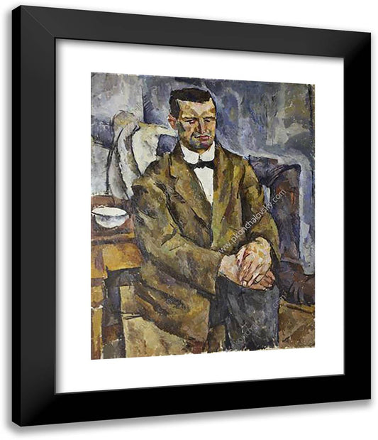 Portrait of the Sculptor P. Bromirsky 20x24 Black Modern Wood Framed Art Print Poster by Konchalovsky, Piotr