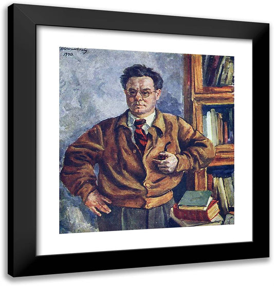 Portrait of V. V. IVanov 20x21 Black Modern Wood Framed Art Print Poster by Konchalovsky, Piotr